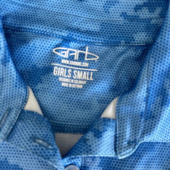 Garb Girls Blue Camo PGA Jr League Golf Polo - Small - Picture 3 of 4